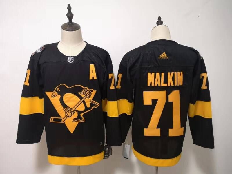 Men Pittsburgh Penguins #71 Malkin Black Adidas Third Edition Adult NHL Jersey